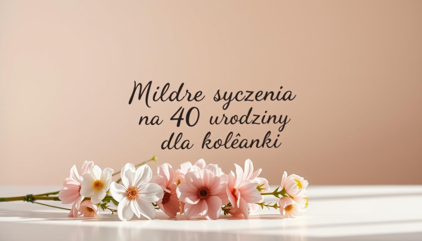 Mądre życzenia na 40 urodziny dla koleżanki