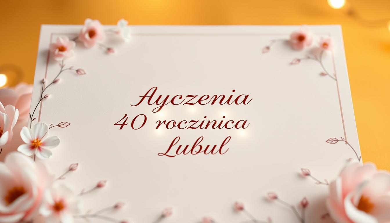Życzenia 40 rocznica ślubu