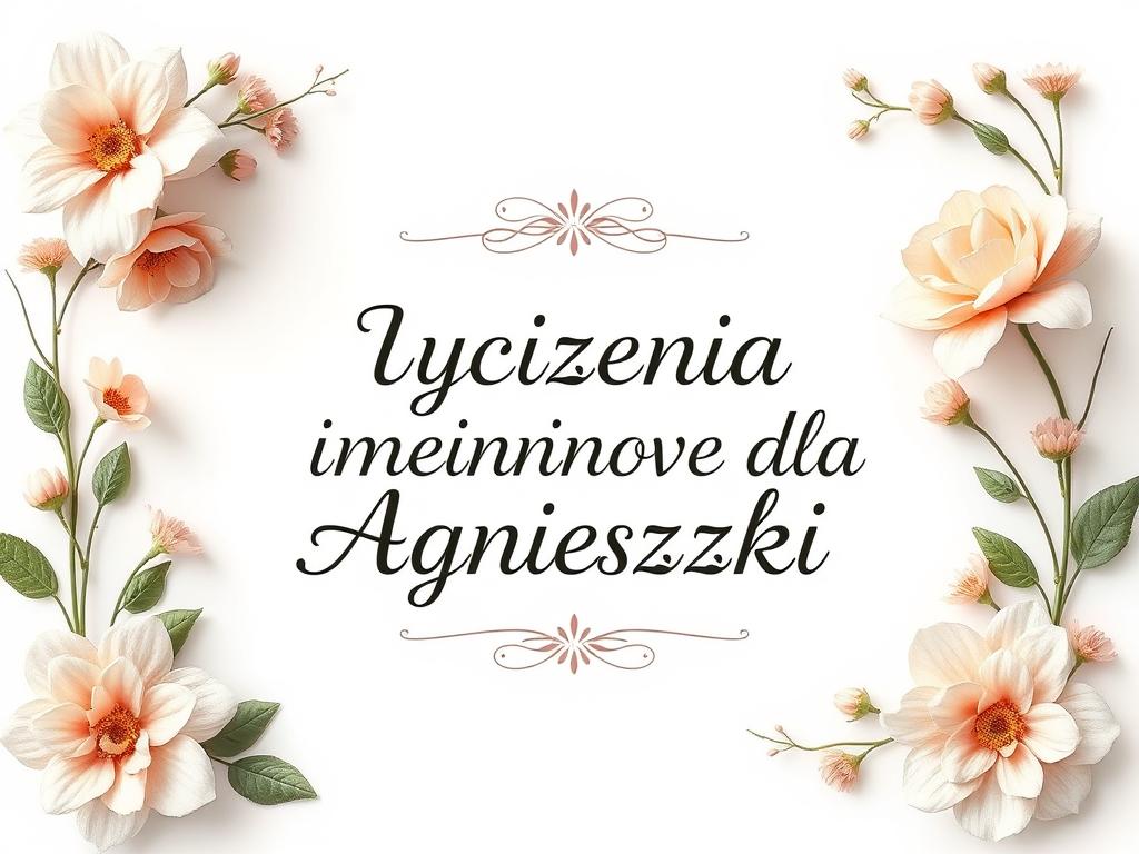 Życzenia imieninowe dla Agnieszki